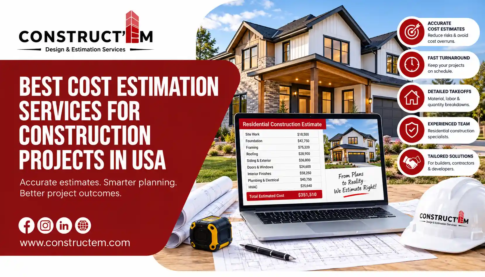 Best Cost Estimation Services for Construction Projects in the USA